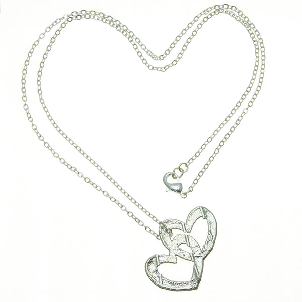 Silver Double Heart Pendant