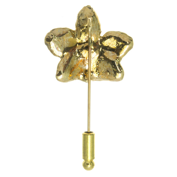 Doritis Orchid Stickpin Brooch - Gold/Light Purple