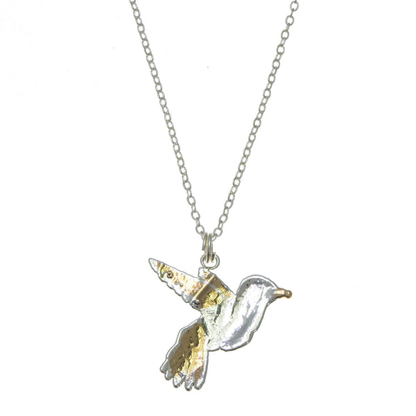 Gold Winged Hummingbird Pendant