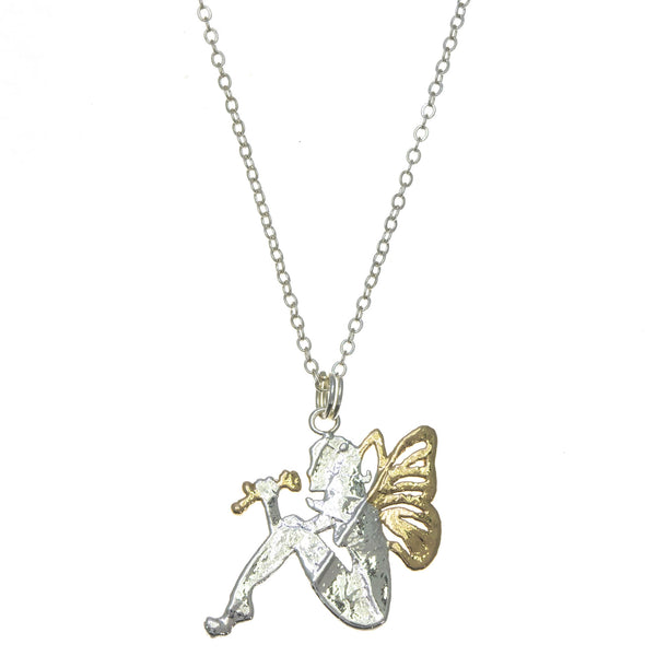 Gold Winged Fairy Pendant