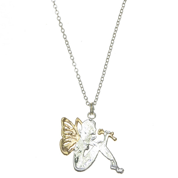 Gold Winged Fairy Pendant