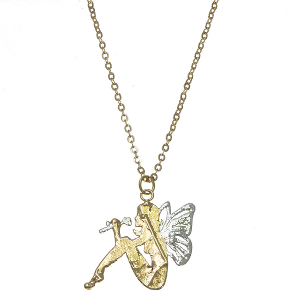 Silver Winged Fairy Pendant