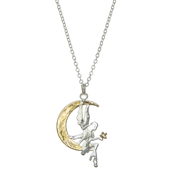 Gold Moon Fairy Pendant