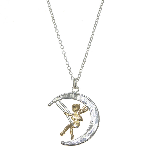 Swinging Gold Fairy Pendant