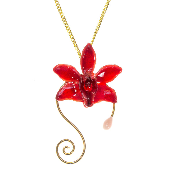 Doritis Orchid Pendant - Red