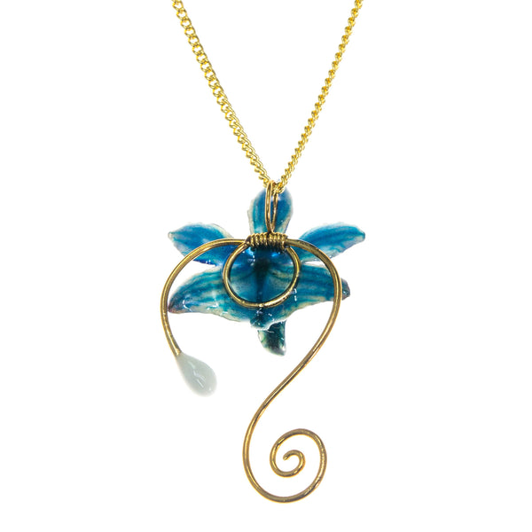 Doritis Orchid Pendant - Blue