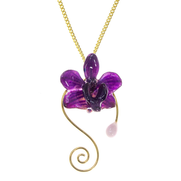 Doritis Orchid Pendant - Purple