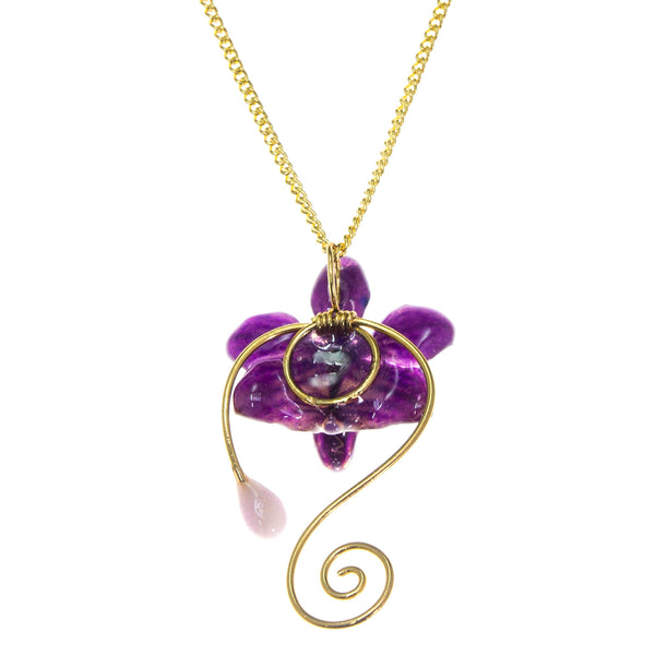 Doritis Orchid Pendant - Purple