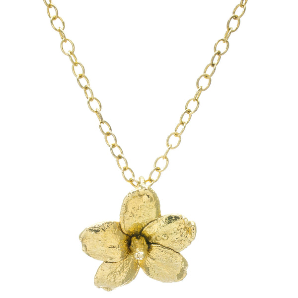 Miniature Gold Water Jasmine Pendant
