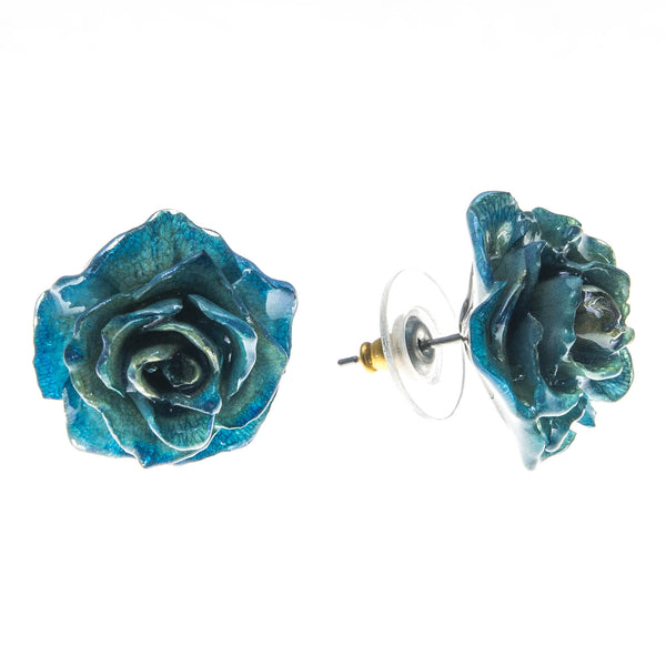 Rose Earrings - Turquoise