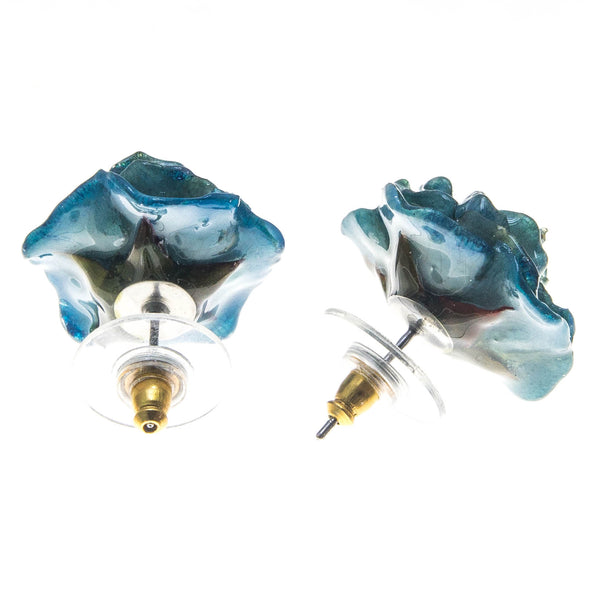 Rose Earrings - Turquoise