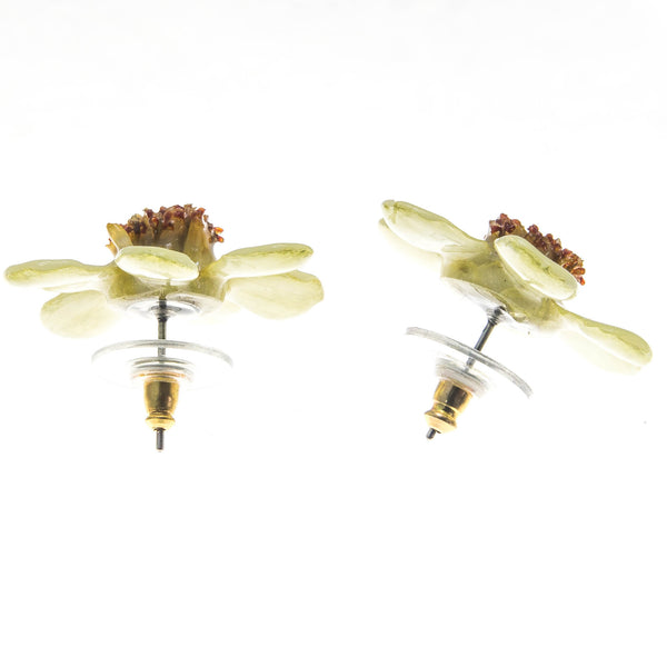 Zinnia Earrings - Cream