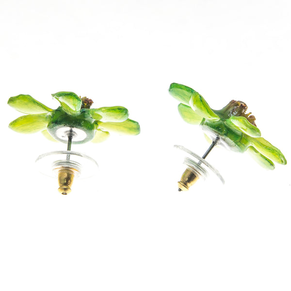 Zinnia Earrings - Green