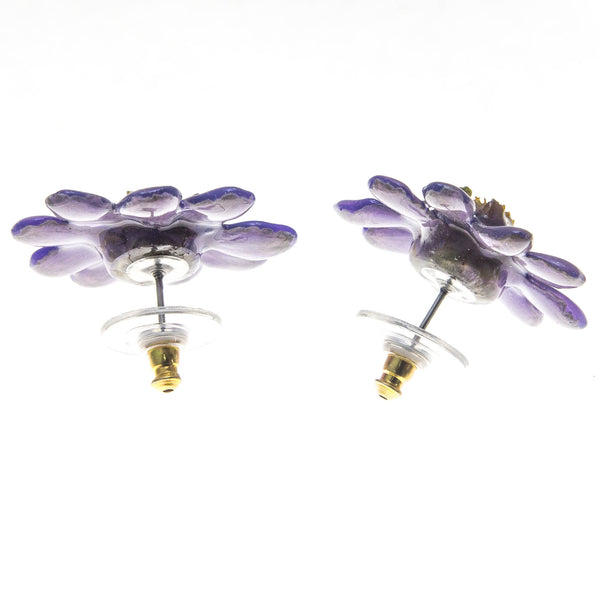 Zinnia Earrings - Purple