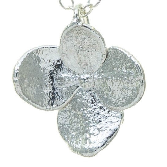 Miniature Silver Hydrangea Pendant