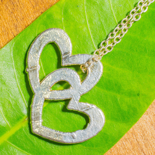 Silver Double Heart Pendant