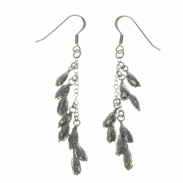 Silver Rice Grain Earrings