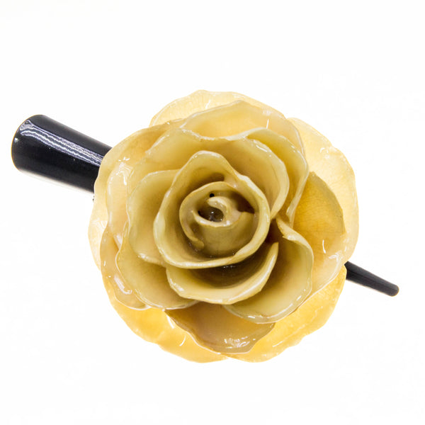 Rose Hairclip - Cream