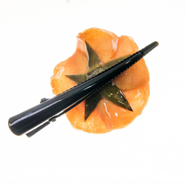 Rose Hairclip - Orange