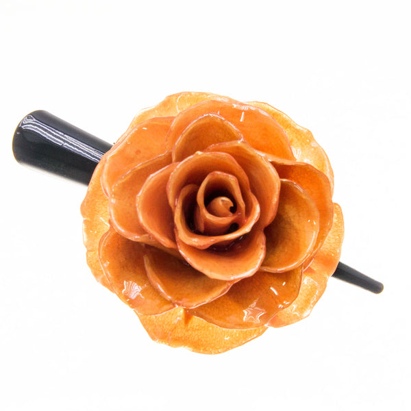 Rose Hairclip - Orange